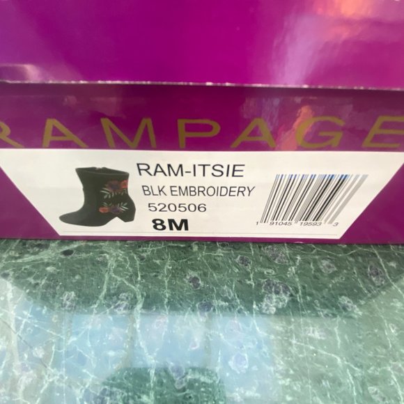 Rose boots size 8 Black fashion boots ankle boots faux suede - Picture 12 of 12